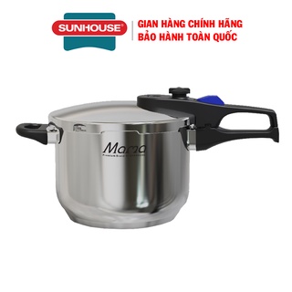 Nồi áp suất inox 304 Sunhouse Mama SHG9906M1, Dung tích 6 Lít, Đường kính 22cm, Sử dụng trên mọi loại bếp