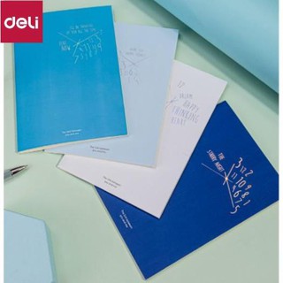 Sổ ghi chép khâu gáy A5 40 trang Deli - Vở kẻ ngang giấy chống lóa - Phù hợp cho học sinh viết bài - FA540-N08 [Deli]