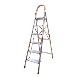 Thang ghế inox 6 bậc DIY TLS-06 chiều cao sử dụng tối đa 145cm - Tiêu chuẩn an toàn Châu Âu - Bảo hành 18 tháng