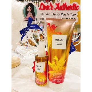 BILL AUTH BBW  BODY MIST - BODY CREAM KEM DƯỠNG THỂ BELIZE TROPICAL CABANA USA