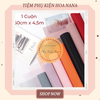 [Cuộn 50cm*4.5m] Lưới Gói Hoa Đan Sợi To Mắt Vuông, Chất Liệu Dày Dặn, Màu Sắc Đa Dạng