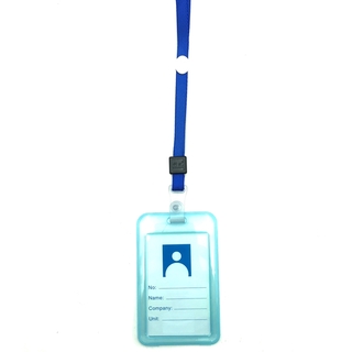 Bảng Tên Dọc Dây Nút Bảng Nhựa 2 Mặt 502 - Mẫu 2 - Xanh Dương