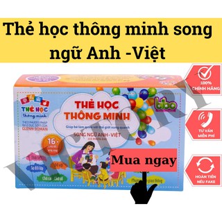 BỘ THẺ HỌC THÔNG MINH 416 THẺ SONG NGỮ VIỆT - ANH CHO BÉ 16 CHỦ ĐỀ