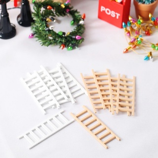 Mô hình mini thang gỗ trang trí tiểu cảnh, nhà mô hình, nhà búp bê DIY
