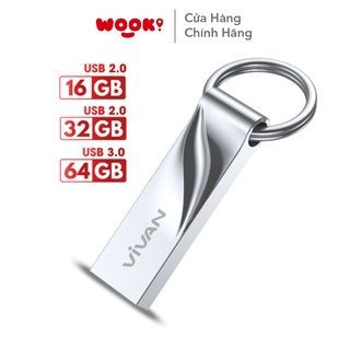 Thiết Bị Lưu Trữ USB 16GB 32GB VIVAN VF316/332 Flash Drive Đầu Kim Loại Siêu Nhẹ Kết Nối Nhanh Hàng Chính Hãng