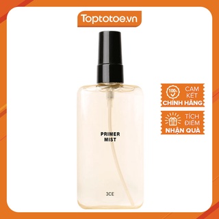 Xịt Khoáng Trang Điểm Khoá Nền Giữ Lớp Make Up 3CE Primer Mist 100ml