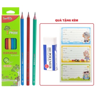 Hộp 12 bút chì HB Smartkids SK-083 - Tặng tẩy chì + nhãn vở TL