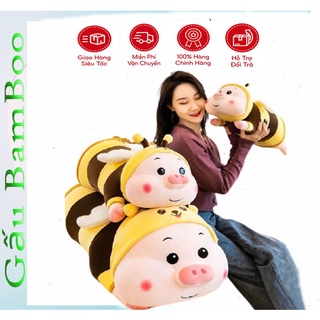 Gấu Bông Thú Nhồi Bông heo lợn Cosplay Ong Vàng Khổng Lồ Siêu Cute mềm mịn_Gấu Bamboo_GB99