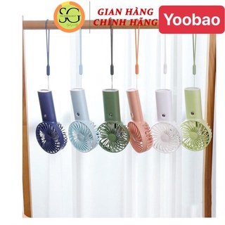 Quạt mini cầm tay Yoobao F03 3000mAh tặng dây đeo - Quạt mini để bàn sạc tích điện, pin cực khỏe