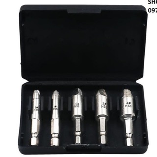 Bộ 5 dụng cụ taro lấy ốc vít gãy cao cấp chân lục giác.