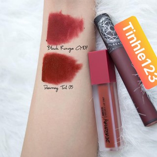 Son Kem Lì Dearmay Breeze Velvet Lip Tint màu 5 và Son Black rouge Cream Matt Rouge màu 7