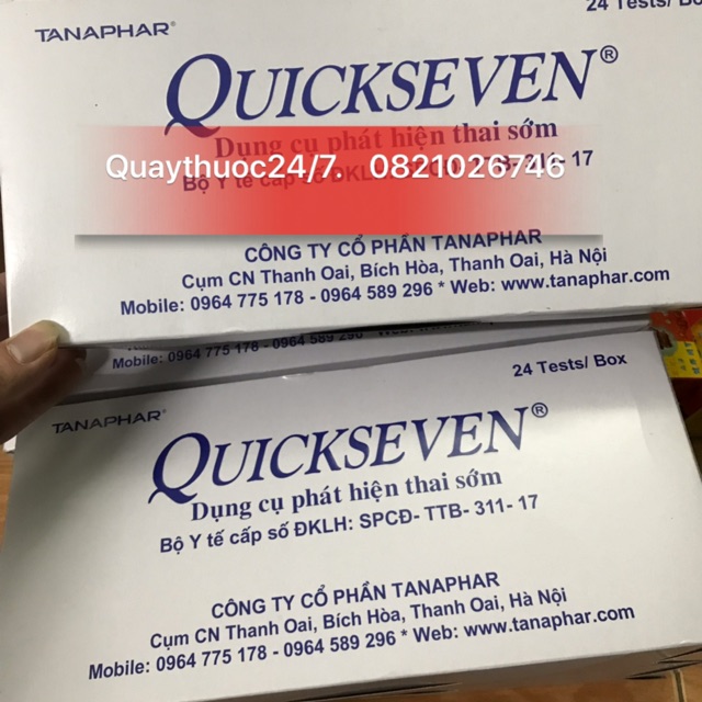 QUE THỬ THAI QUICKSEVEN (hộp 24 que)
