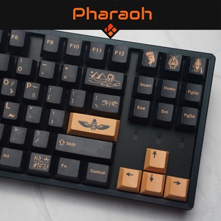 Keycap GMK Pharaoh Clone - profile CHERRY - keycap PBT - Dyesub - 129 nút cho bàn phím cơ Leopold, IKBC, Edra, RK, Dareu