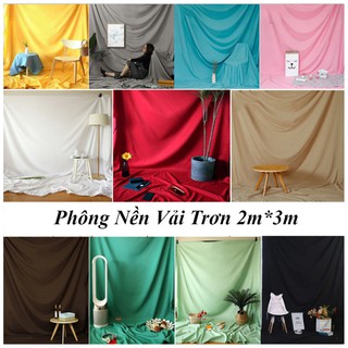 Phông Nền Vải Trơn Chụp Ảnh Beauty, Lookbook, Livestream 2mx3m Hàng Loại 1 Vải Mềm