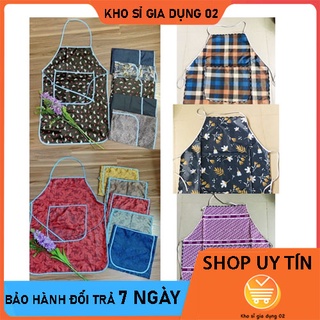 Tạp Dề Chống Nước Cao Cấp Nhiều Họa Tiết Xinh Xắn, Tạp Dề Có Túi Đựng Chống Thấm Làm Bếp