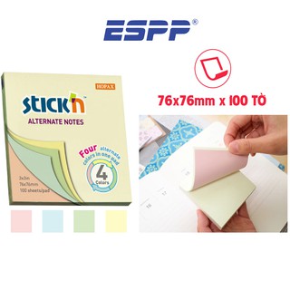 Giấy note Màu Pastel xinh xắn có keo dính 100 tờ - HOPAX