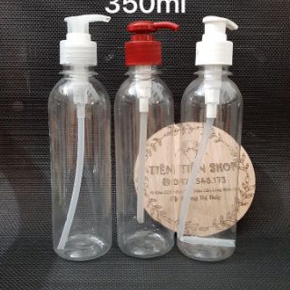 Chai nhựa pet mềm 350ml vòi ấn