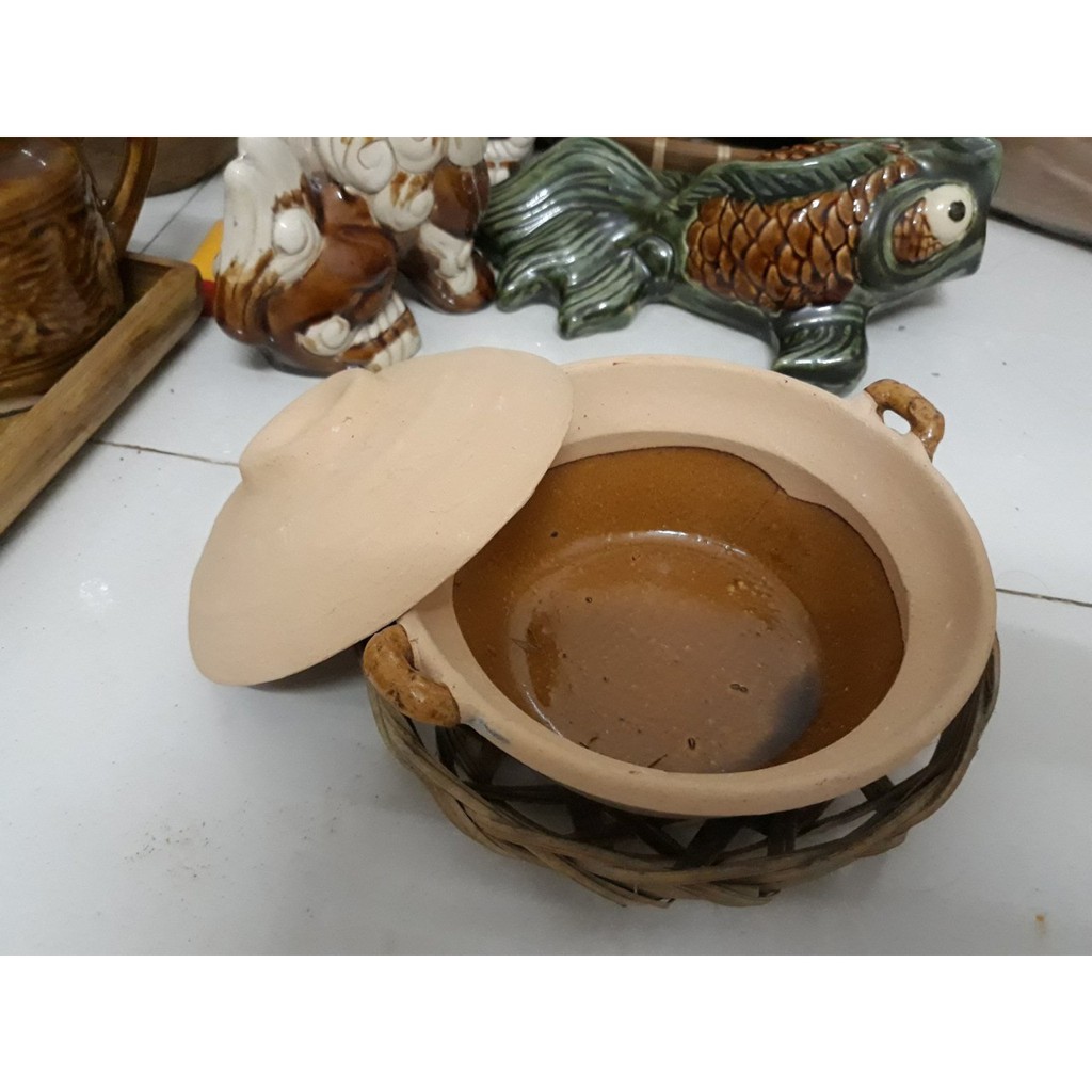 Nồi đất tráng men 18cm