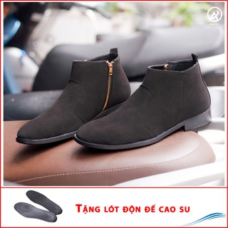 Chealsea Boot Da Lộn Nam AROTI Giày Cao Cổ Chất Đẹp Cao Cấp,Đế Khâu Siêu Bền, Tăng Chiều Cao 3cm  Đủ size  CB521-BUD(ĐĐ)