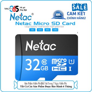 Thẻ Nhớ Chính Hãng 32G Nettac Class10 Bảo Hành 5 Năm