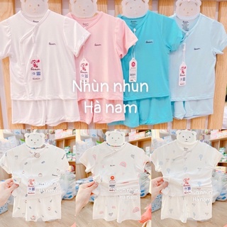 {Hà Nam/Avaler}Bộ cotton/sợi tre cộc tay cài cúc Avaler