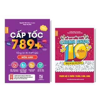 [Lớp 12]Combo sách cấp tốc môn Anh và sổ tay Toán Văn Anh lớp 12 bứt phá 9,10đ