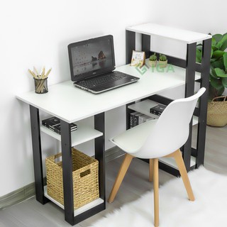 [Mã LIFEBKA5 giảm 10% tối đa 1 Triệu đơn 500k] Bàn làm việc gỗ lắp ráp dễ dàng kèm kệ sách tiện lợi - GP09