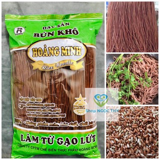 Bún gạo lứt Đỏ Hoàng Minh 500gr/gói, bún gạo lức dai ngon eatclean giảm cân healthy