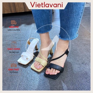 Giày sandal quai chéo mũi vuông xỏ ngón mã S43 siêu phẩm 2021