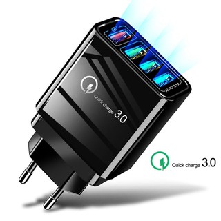 Củ Sạc Nhanh Qc 3.0 4 Cổng Usb Cho Samsung Huawei