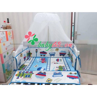 Bộ mùng trắng hồng kèm cây treo