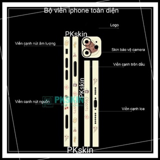 [Miếng dán cao cấp] Miếng dán skin viền in hình cho iPhone 13, 13 pro, 13 pro max, 13 mini theo yêu cầu (bộ 4)