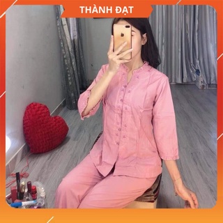 Đồ Lam Đi Chùa, Bộ Đi Chùa Mẫu Cổ Bèo Vải Kate Mềm Mịn, Dày Dặn, Mặc Lên Thoải Mái, Dễ Chịu, áo đi lễ kín đáo _Mã CB