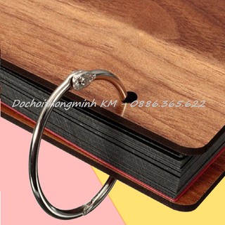 Móc còng/ khoen vòng đường kính 3.8 CM đóng gáy sổ sách vải flashcard thẻ học từ vựng