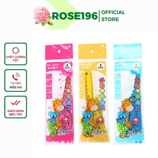 Bộ 4 thước kẻ dễ thương ROSEHOP (C02)