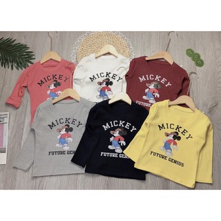Áo chuột Mickey dài tay cho bé 10-20kg, áo bé trai, bé gái QATE432