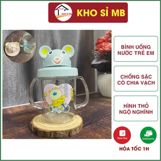 Bình hút tập uống nước cho bé Việt Nhật, có vạch chia, chống sặc, chống đổ, an toàn bo bé kho sỉ mb