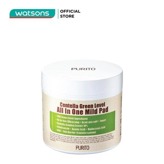 Bông Tẩy Da Chết Purito Centella Green Level All In One Mild Pad Chiết Xuất Rau Má 70 Miếng/ 130ml