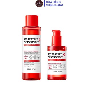 Bộ 2 Sản Phẩm Giảm Mụn Cho Da Nhạy Cảm Some By Mi Red Tea Tree Cicassoside Final Solution (Toner + Serum)