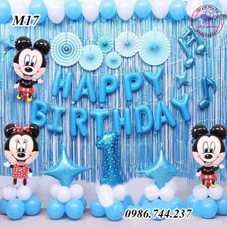 Set Bóng Trang Trí Sinh Nhật Hình Chuột Mickey Nhiều Mẫu