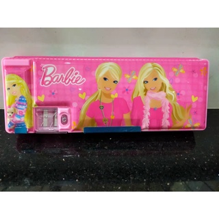 Hộp Bút cho bé - Bóp viết đựng bút nhựa - Bóp Hít Hình Công chúa Barbie 2 ngăn kèm