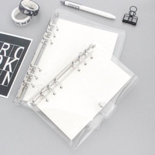Bìa sổ còng dẻo binder trong suốt PVC bullet journal, planner
