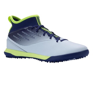 Giày đá bóng sân cỏ nhân tạo cổ cao Decathlon KIPSTA agility 500 cho Trẻ em - Xám/Vàng