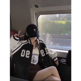 [RẺ VÔ ĐỊCH] [Hàng loại 1] Áo khoác bóng chày Bomber Varsity 1990 phối tay kaki, logo thêu nổi
