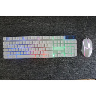 Bộ bàn phím+chuột+tặng kèm lót chuột game speed W100 trắng led đẹp