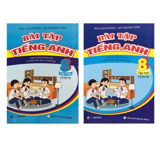 Sách - Combo Bài tập tiếng anh lớp 8 tập 1 + tập 2 ,có đáp án ( theo chương trình mới )