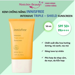 Kem chống nắng Innisfree Intensive Triple-Shield Sunscreen 50ml - MINTCHIN BEAUTY