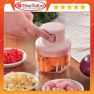 [Mã ELHA22 giảm 5% đơn 300K] Máy xay mini cầm tay 250 ml đa năng sạc pin xay tỏi ớt xay hành hàng loại 1 màu hồng