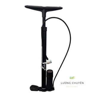 Bơm xe đạp, xe máy bằng tay có cả bình và đồng hồ áp suất, tặng đầu bơm bóng đá, bóng bay