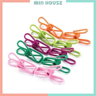Combo 10 móc kẹp quần áo nhiều màu đa năng dùng trong gia đình Min House